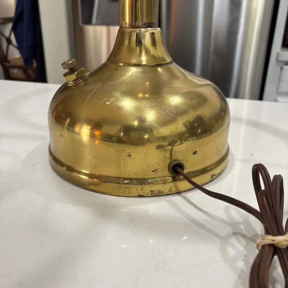 Vintage Coleman Model 100 Gas Lantern Converted to Electric Table Lamp